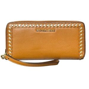 Michael Kors Tan Wristlet Clutch